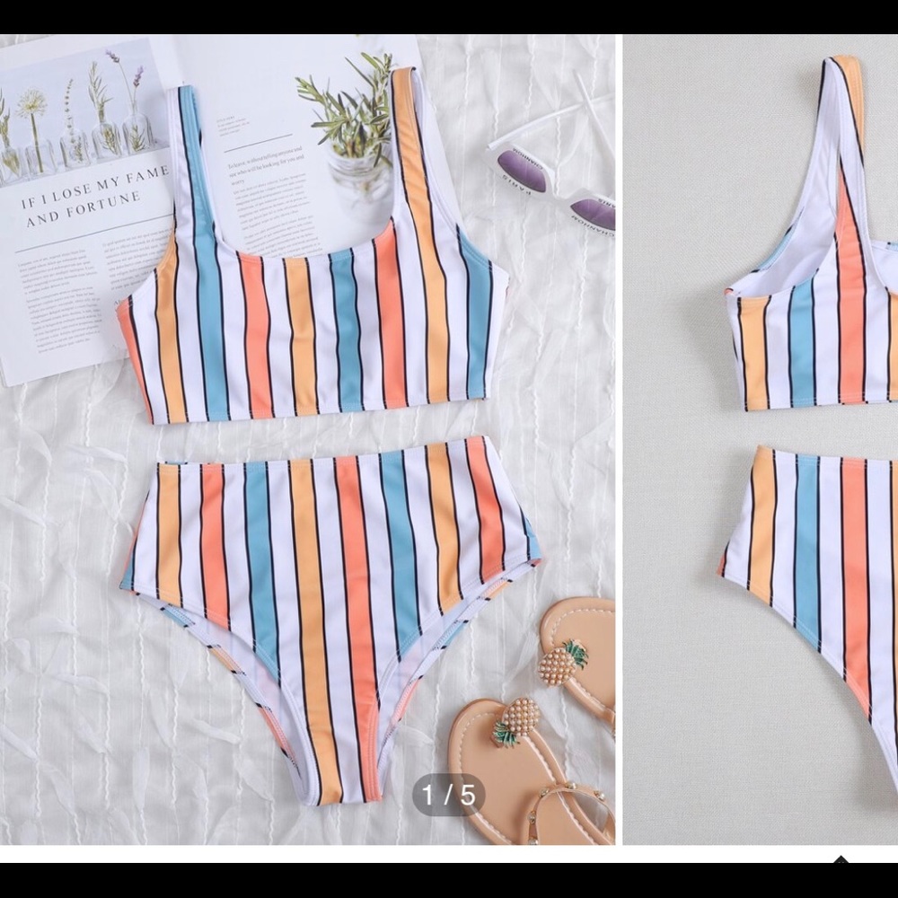 Shein high waisted bathing suit